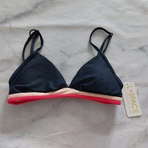 L*Space Athena Bikini Top Antique Denim
